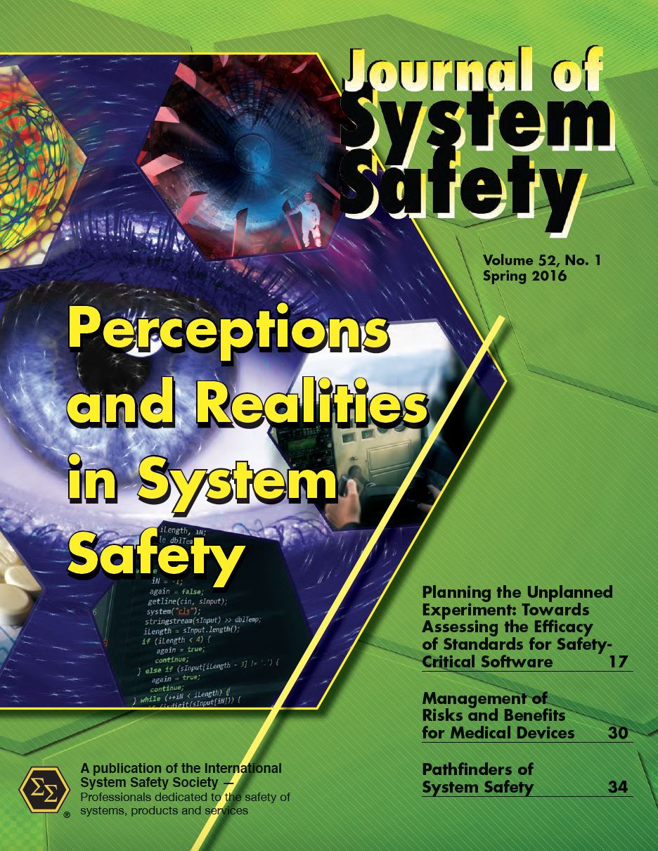 Journal of System Safety, Spring 2016