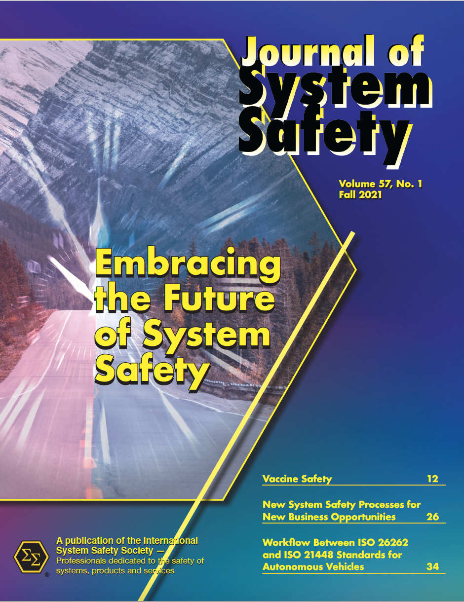 Journal of System Safety, Fall 2021