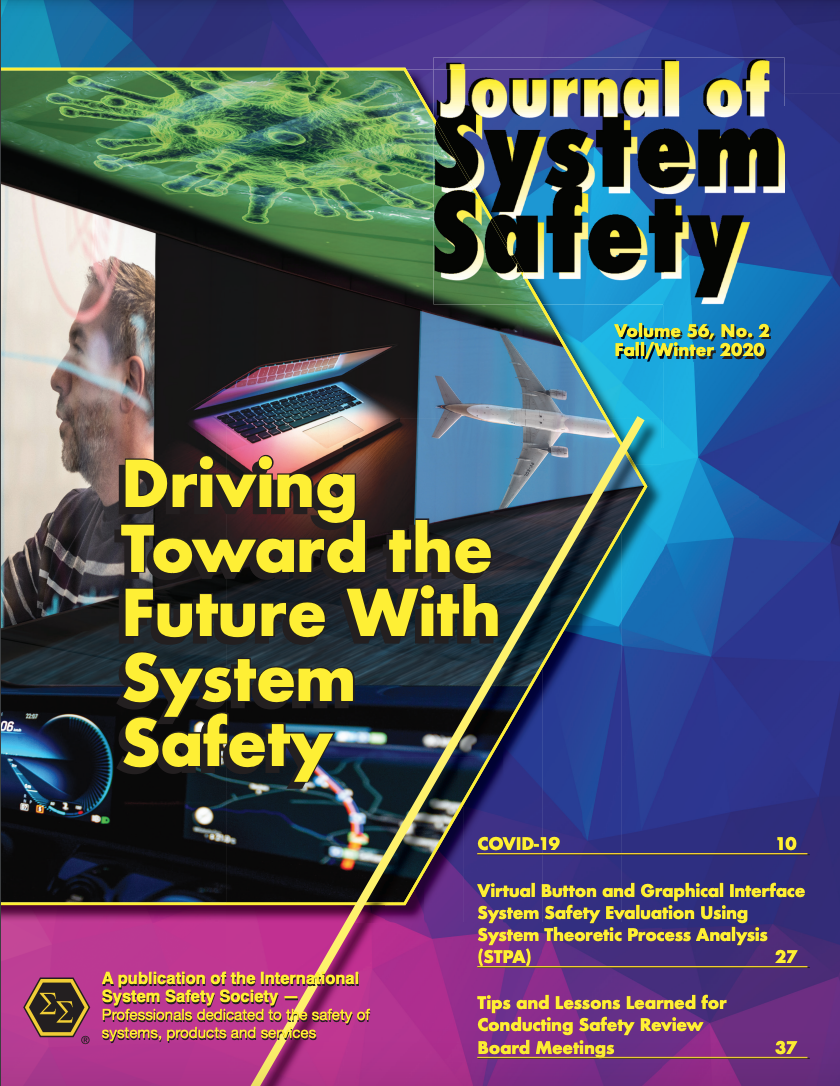 Journal of System Safety, Fall/Winter 2020