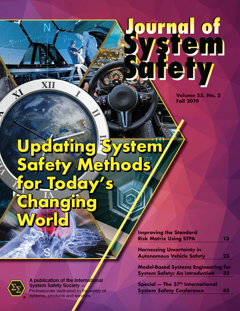 Journal of System Safety, Fall 2019