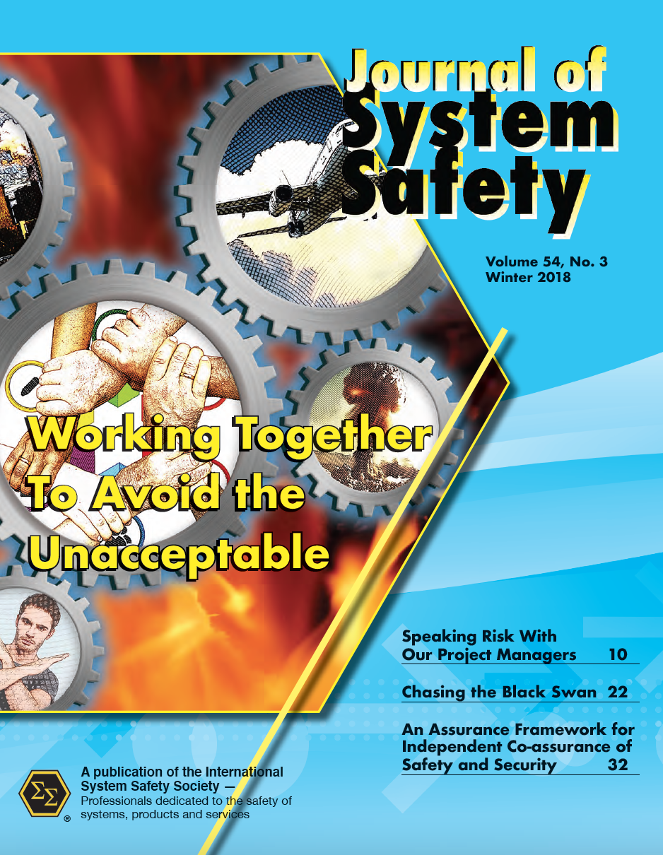 Journal of System Safety, Winter 2018